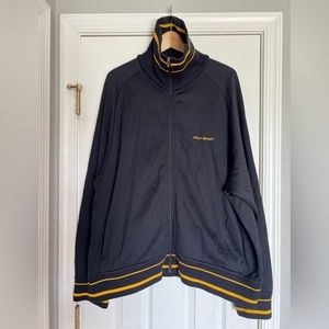 Ralph Lauren Polo Sport Men XXL Full Zipper Cotton Jacket Sweater Black Yellow